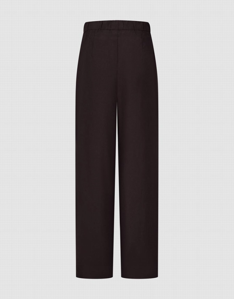 Pantalon Urban Revivo Loose Larges-Leg Femme Marron | NMI688NM