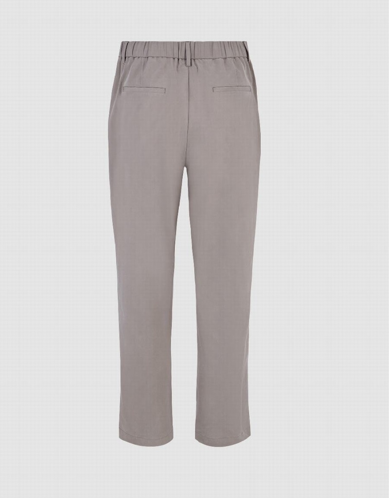 Pantalon Urban Revivo Oversized Droit Homme Kaki Grise | KNT9263DY