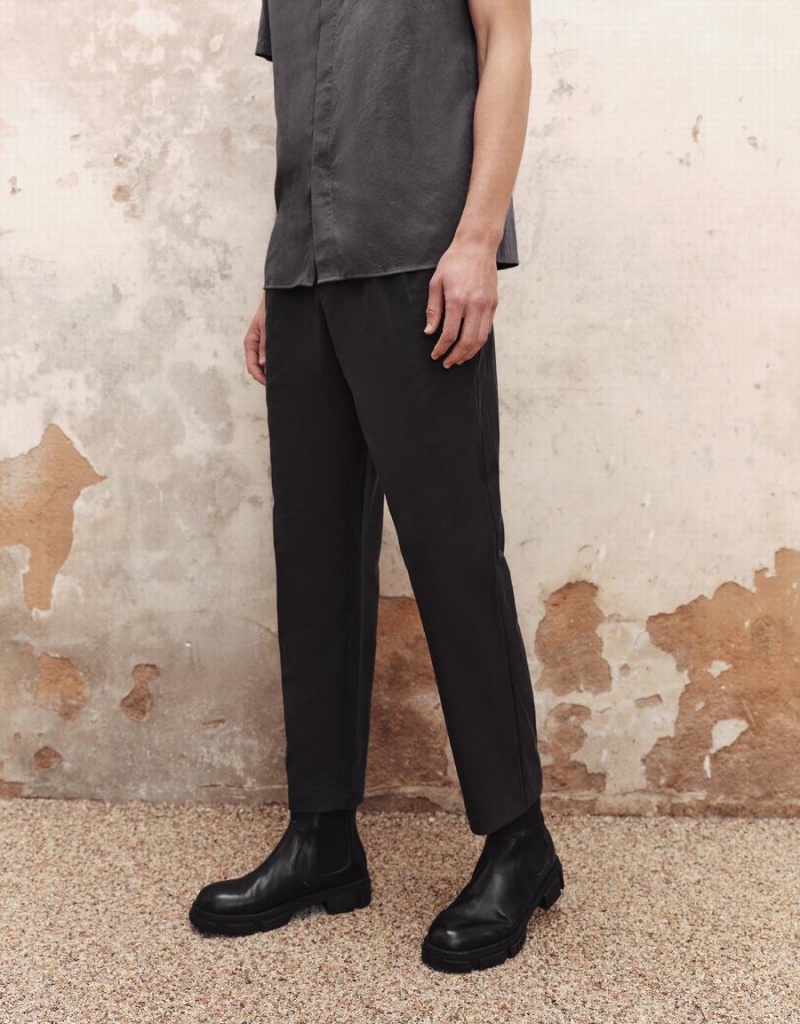 Pantalon Urban Revivo Oversized Droit Homme Grise Foncé | HCE642JU