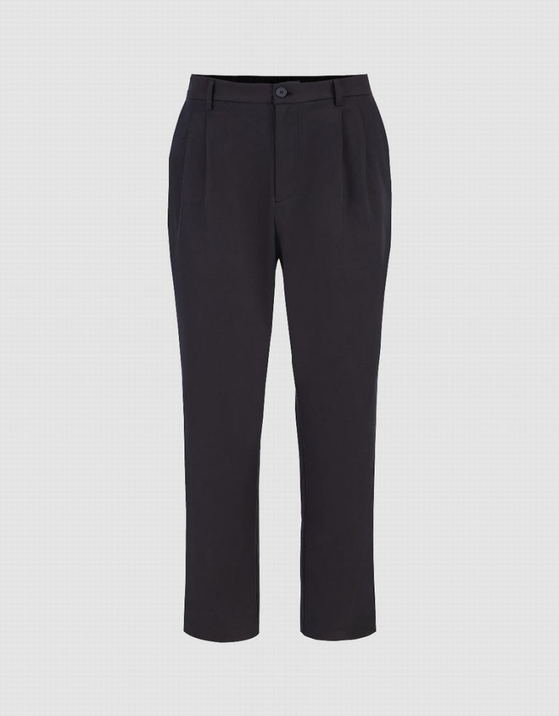 Pantalon Urban Revivo Oversized Droit Homme Grise Foncé | HCE642JU