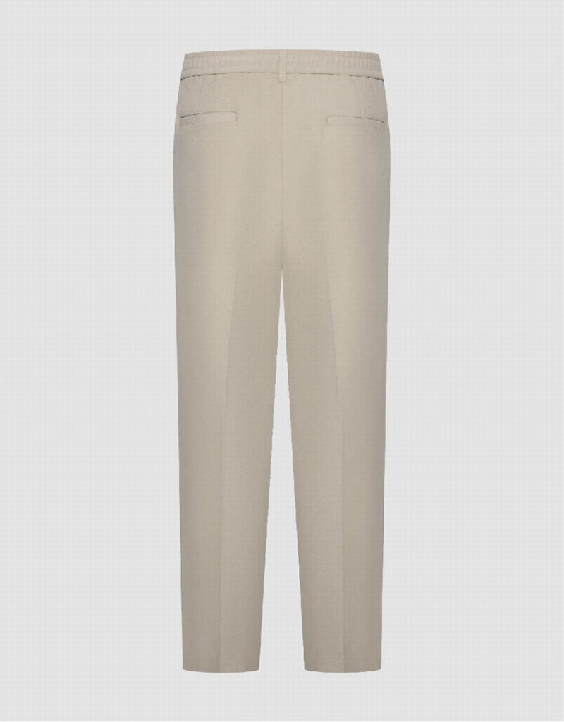 Pantalon Urban Revivo Tailored Carrot Fit Homme Kaki | CMY8124AJ