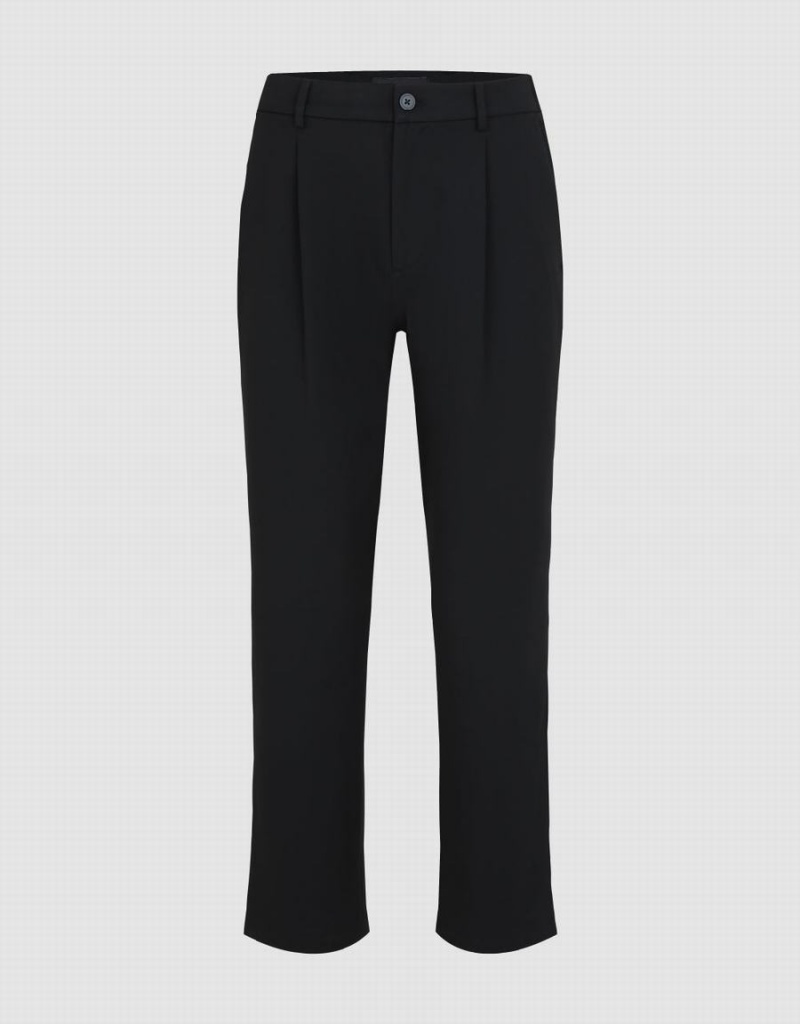 Pantalon Urban Revivo Tailored Carrot Fit Homme Noir | ILM5689KO