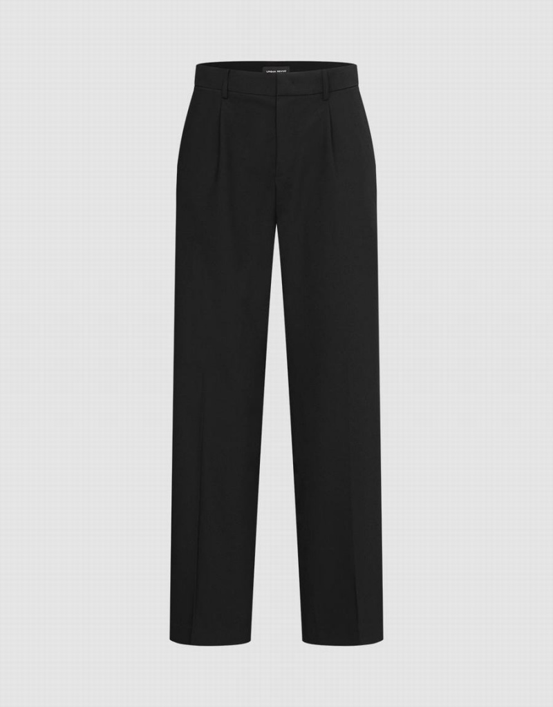 Pantalon Urban Revivo Tailored Carrot Fit Homme Noir | NEQ5535QO