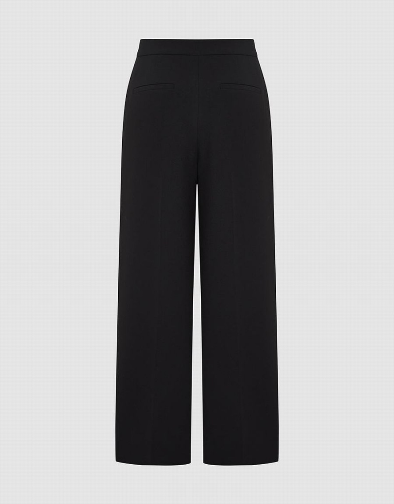 Pantalon Urban Revivo Tailored Droit Femme Noir | JIE7899CY
