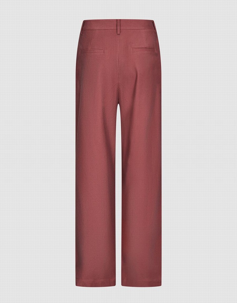 Pantalon Urban Revivo Tailored Larges-Leg Femme Marron | QEA6941IJ