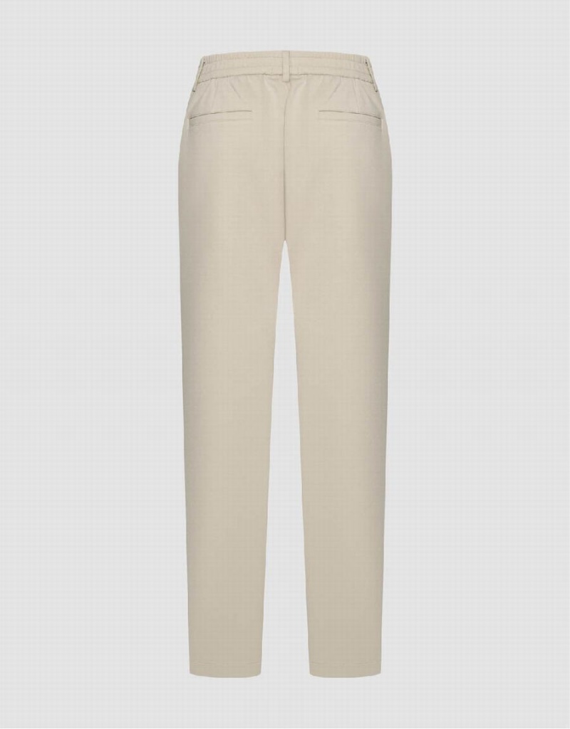 Pantalon Urban Revivo Tricoté Carrot Fit Homme Kaki Grise | OYT5026PZ