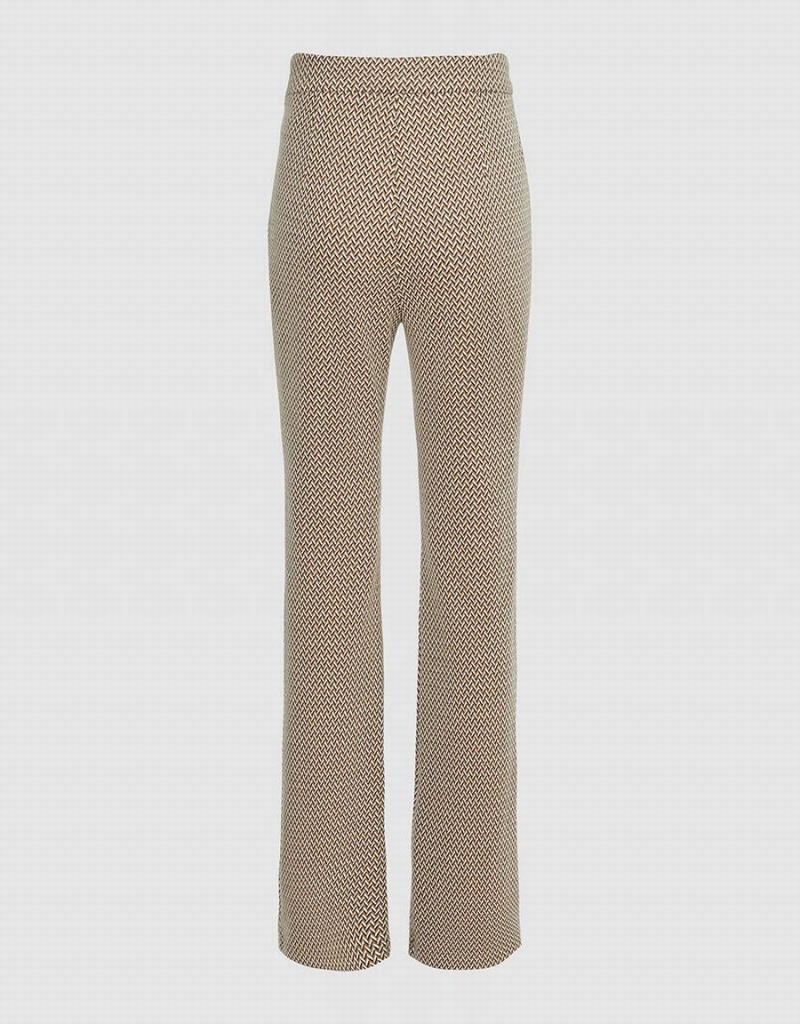 Pantalon Urban Revivo Tricoté Flare Femme Marron | SHU593WY