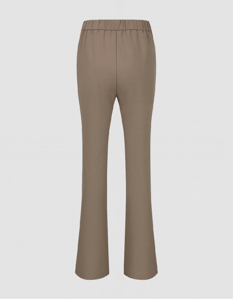 Pantalon Urban Revivo Tricoté Flare Femme Kaki | AEU194DP