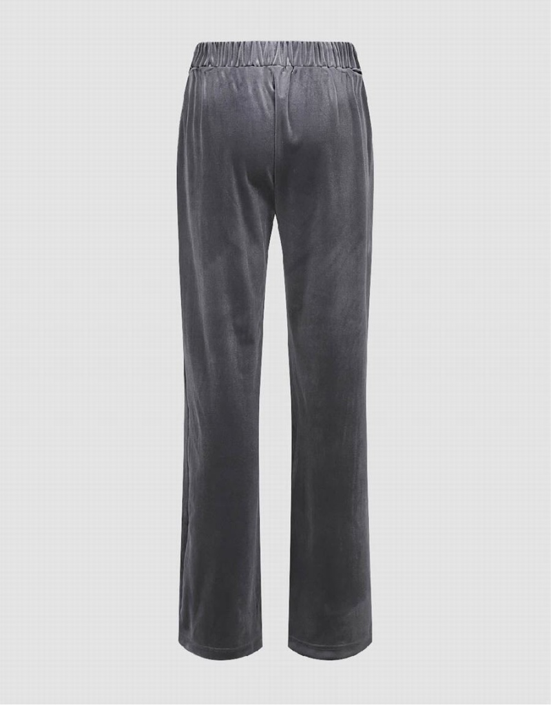 Pantalon Urban Revivo Tricoté Flare Femme Grise | UZT3489LJ