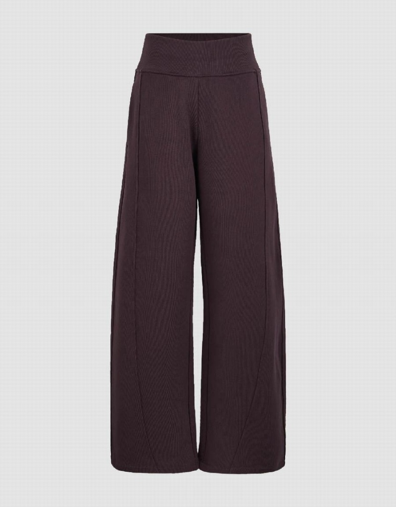 Pantalon Urban Revivo Tricoté Larges-Leg Femme Violette | OWG5194KV