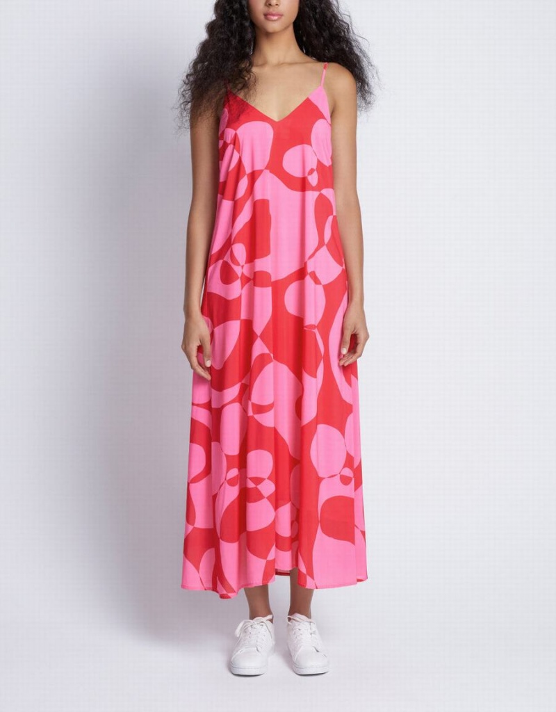 Peignoir Urban Revivo Abstract Print Cami Femme Rouge | DVF6226FC