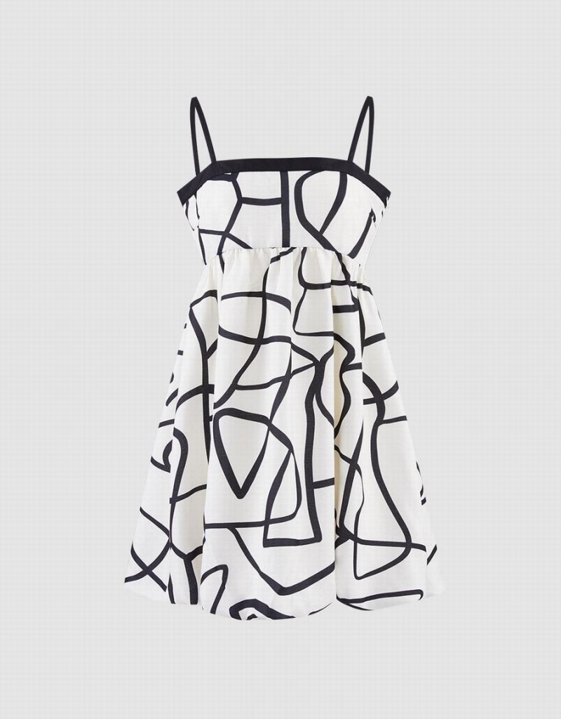 Peignoir Urban Revivo Abstract Print Cami Femme Grise | HTP4389QX