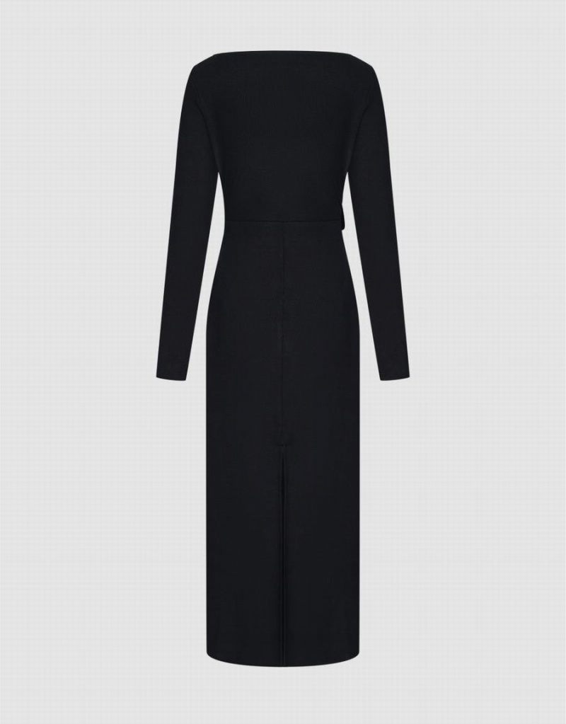 Peignoir Urban Revivo Bateau Neck Droit Femme Grise | MHY3347QO