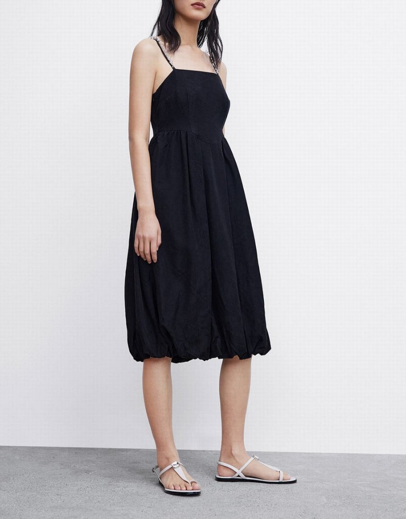 Peignoir Urban Revivo Beaded Brides Cami Femme Noir | PWL263EN