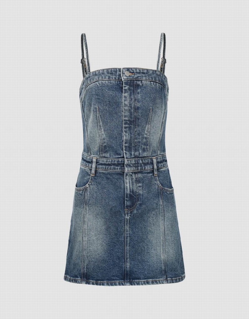 Peignoir Urban Revivo Cami Denim Femme Bleu | WTS654SQ