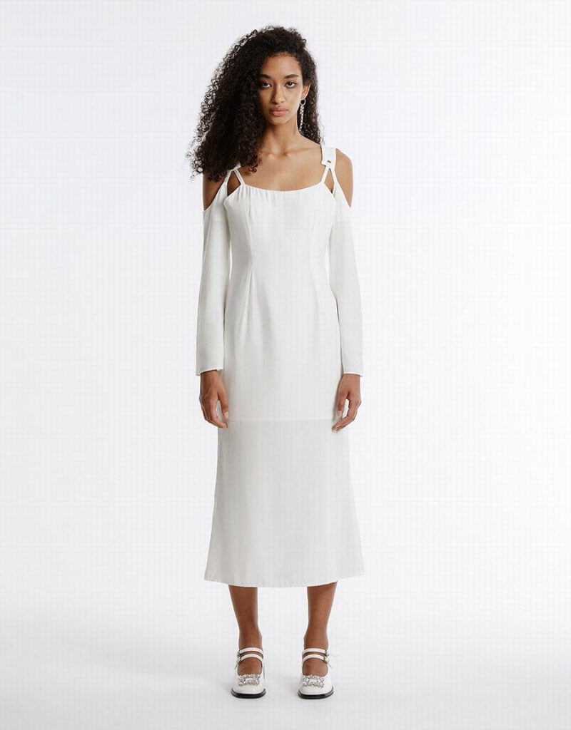 Peignoir Urban Revivo Cold Shoulder Femme Blanche | NPM578HY
