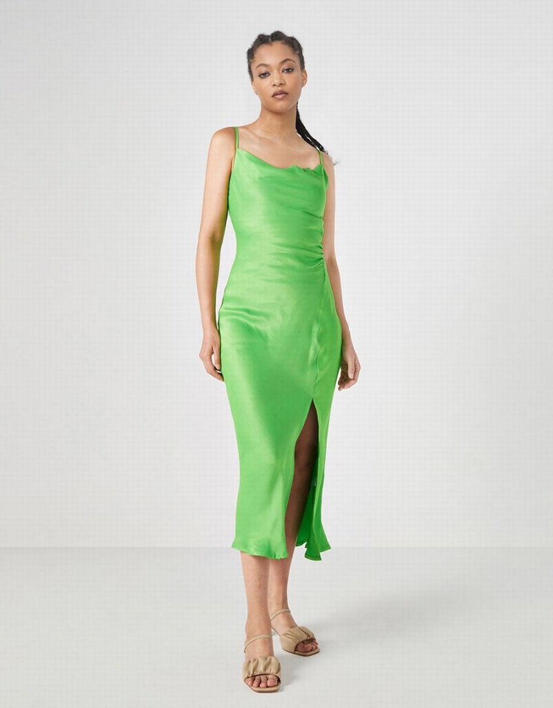 Peignoir Urban Revivo Cowl Neck Split Hem Cami Femme Vert | KEJ7793PN