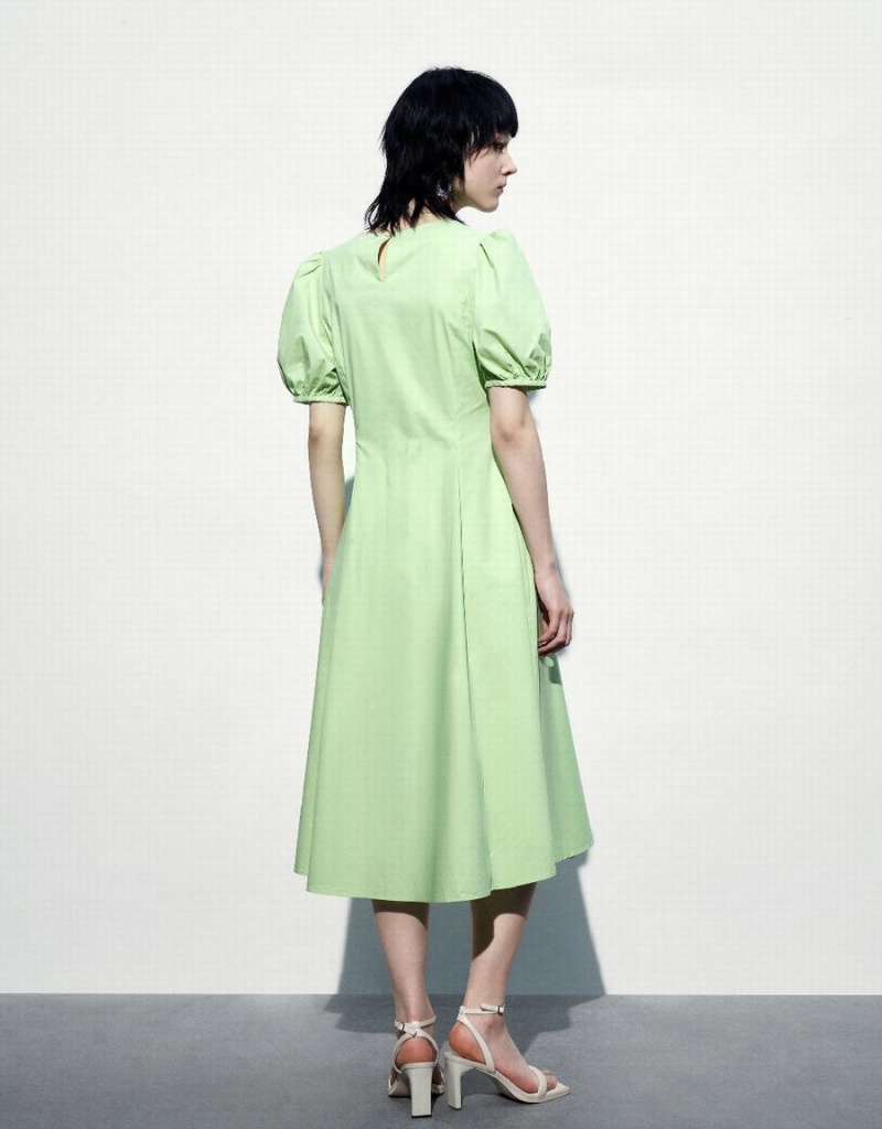 Peignoir Urban Revivo Crew Neck A-Line Femme Vert | TZH6428TF