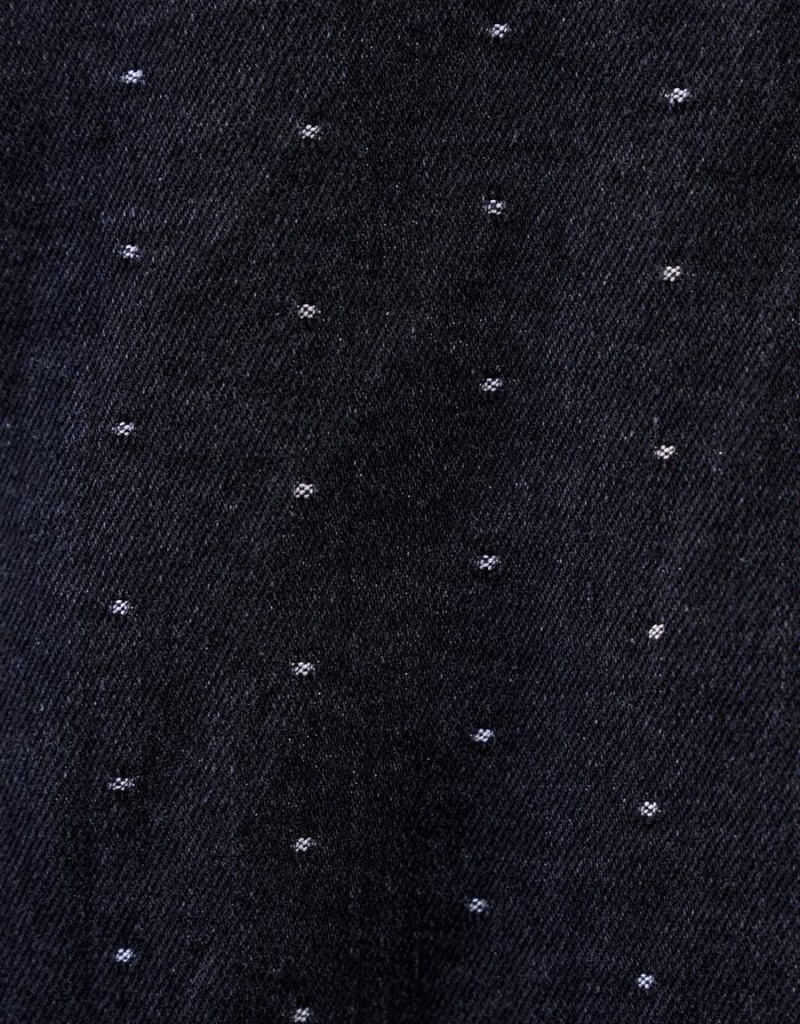 Peignoir Urban Revivo Cut Out Polka Dot Button Front Denim Femme Noir | HIO9069UR