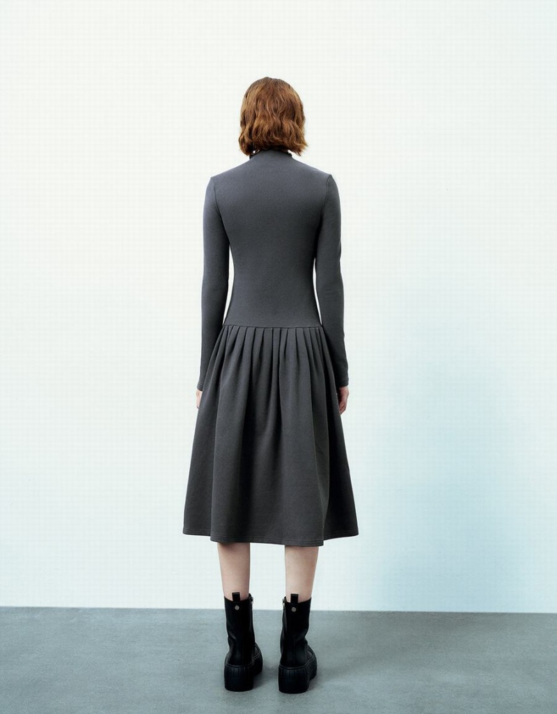 Peignoir Urban Revivo Frill Trim Tricoté Droit Femme Grise | ILV5038KM