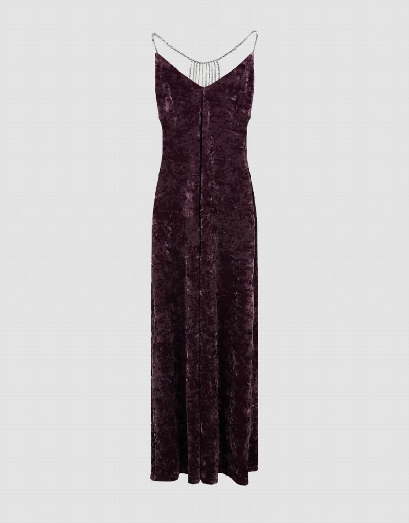 Peignoir Urban Revivo Halter Neck Sans Manches A-Line Femme Violette | MVE7525EU