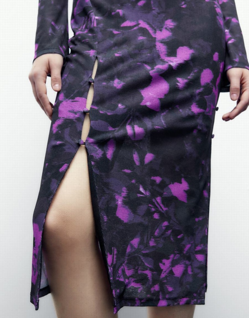 Peignoir Urban Revivo Hollow Out Midi Femme Violette | UVO9968FX
