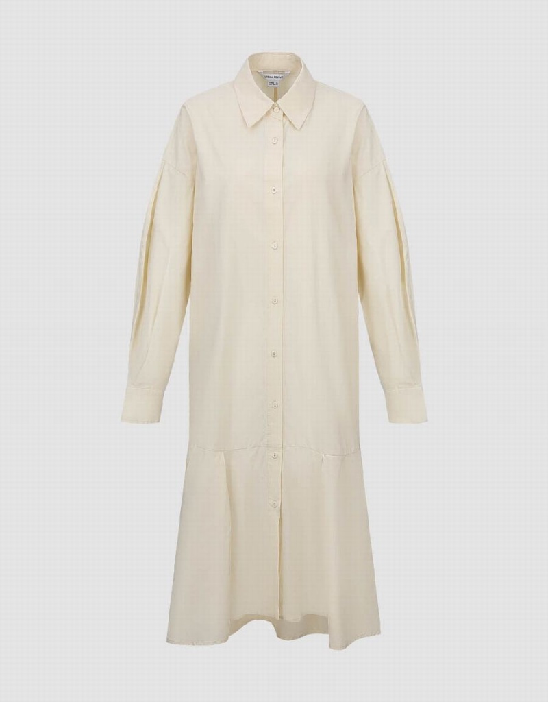 Peignoir Urban Revivo Midi A-Line Femme Blanche | BOP4959YS