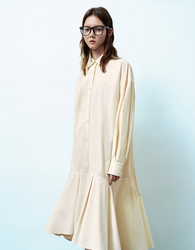 Peignoir Urban Revivo Midi A-Line Femme Blanche | BOP4959YS