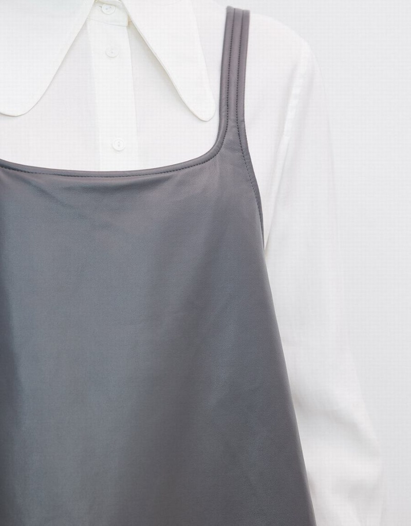 Peignoir Urban Revivo Minimalist Cami Femme Grise Clair | PBD626JZ