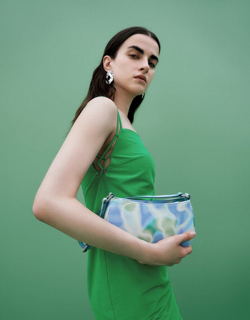 Peignoir Urban Revivo Off-Shoulder Mince Cami Femme Vert | LIW7731ET