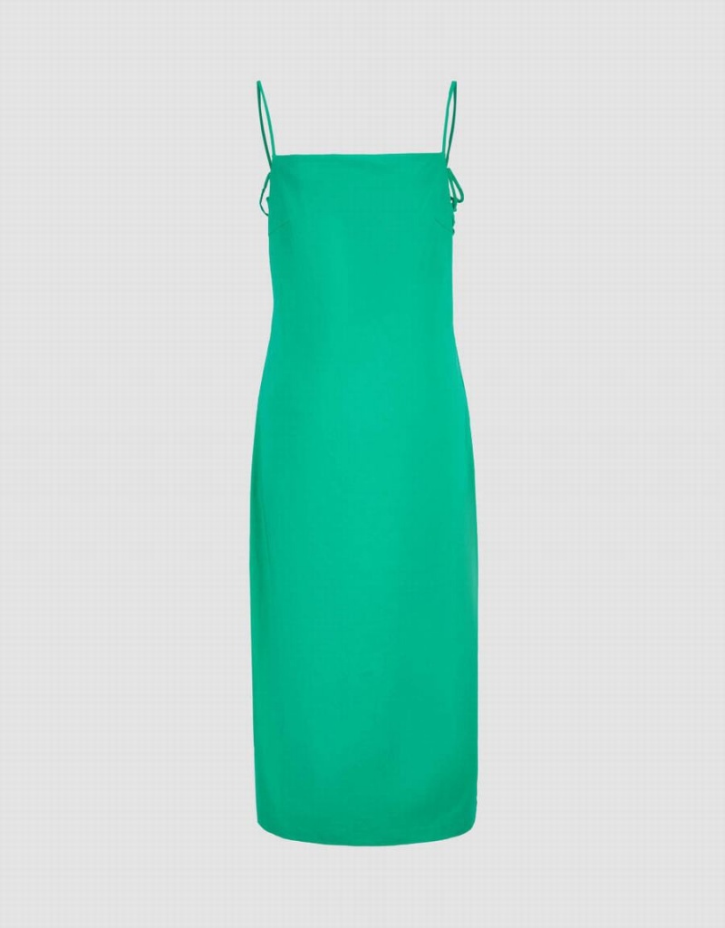 Peignoir Urban Revivo Off-Shoulder Mince Cami Femme Vert | LIW7731ET