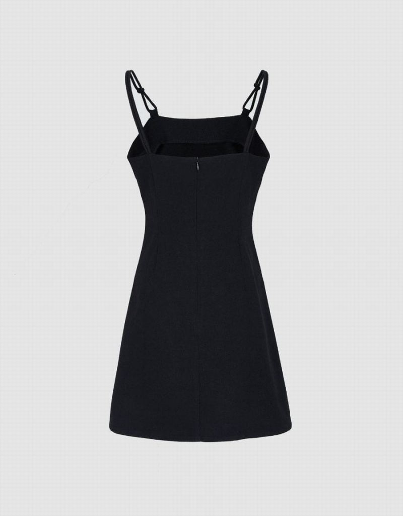 Peignoir Urban Revivo Plain Denim Cami Femme Noir | RMP9782SU