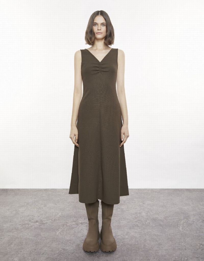 Peignoir Urban Revivo Plain Midi Femme Vert | SJJ5876TY