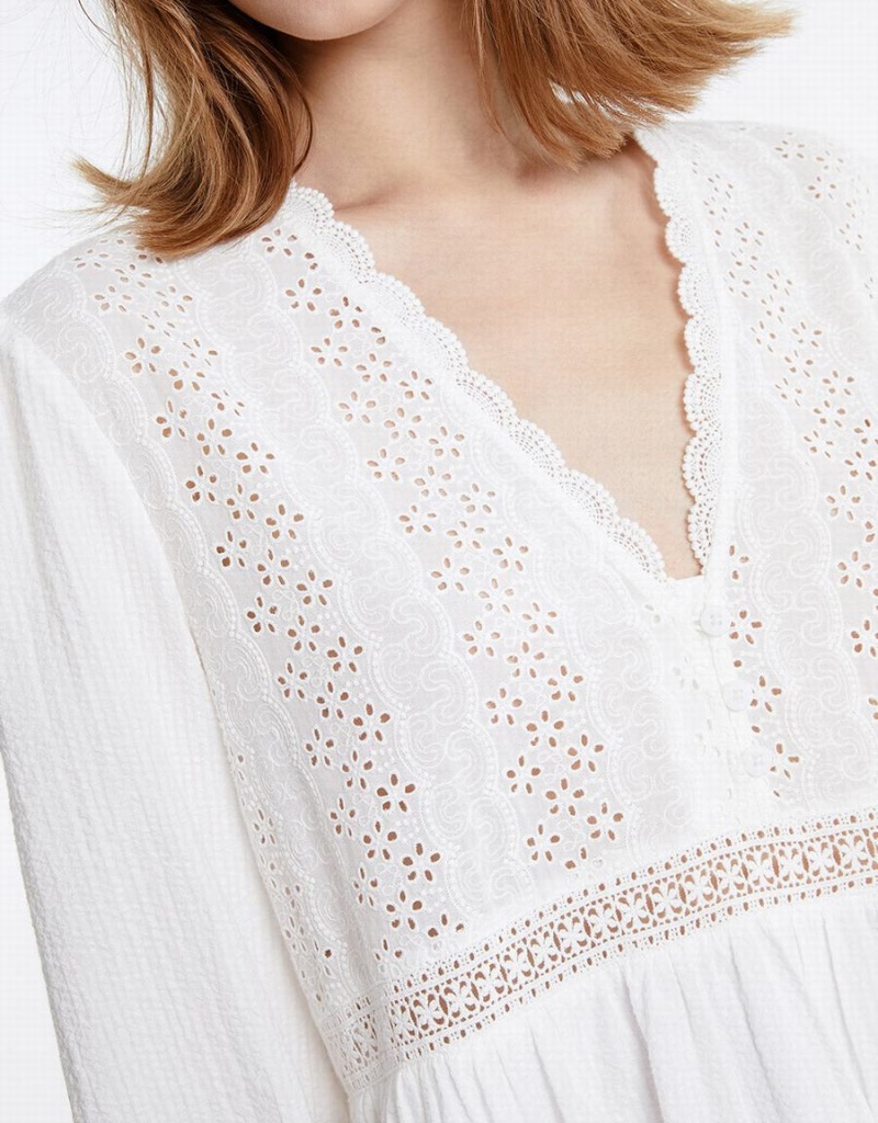 Peignoir Urban Revivo Puff Sleeve Mini Femme Blanche | TXG8581HL