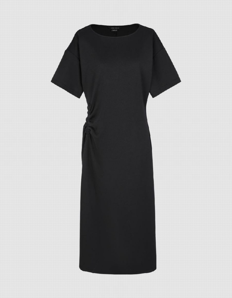 Peignoir Urban Revivo Ruched U Neck A-Line Femme Noir | ZGO414XG