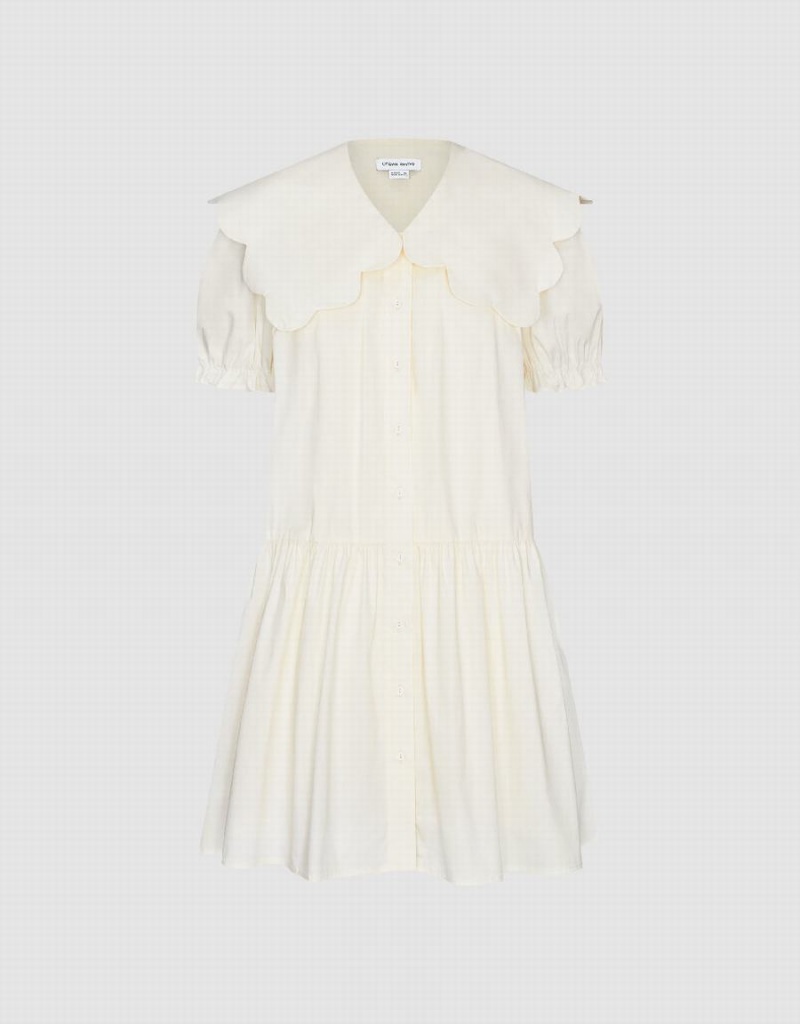 Peignoir Urban Revivo Ruffle A-Line Femme Blanche | DJE443QM