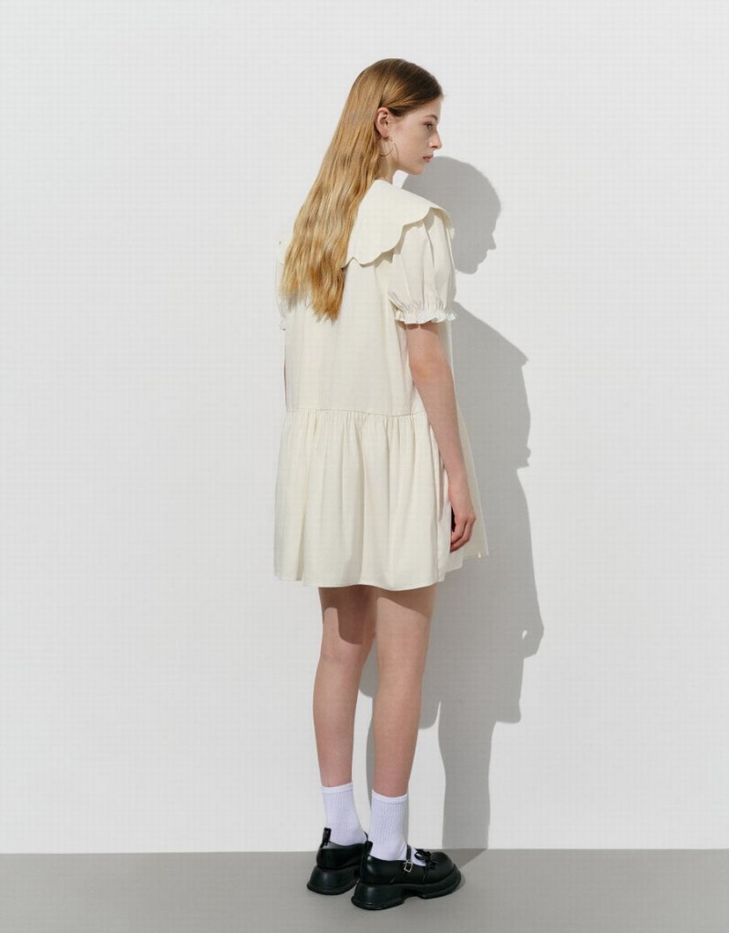 Peignoir Urban Revivo Ruffle A-Line Femme Blanche | DJE443QM