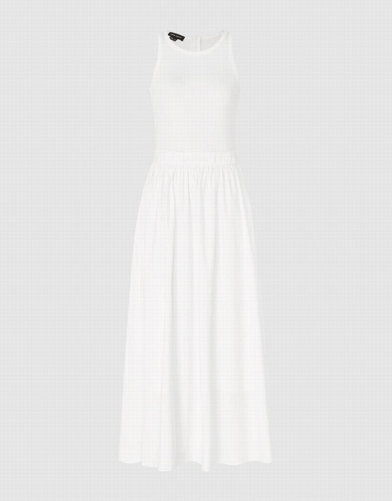 Peignoir Urban Revivo Sans Manches A-Line Femme Blanche | ZBS4111EF