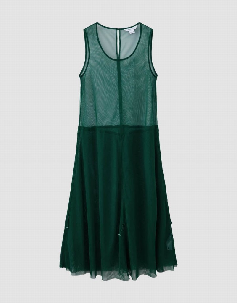 Peignoir Urban Revivo Sans Manches Crew Neck A-Line Femme Vert | ZVA9025TG