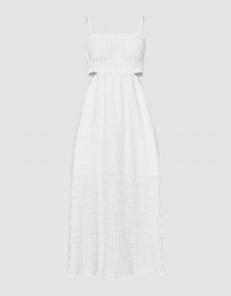 Peignoir Urban Revivo Sans Manches Cut-Out A-Line Femme Blanche | CGU899EB