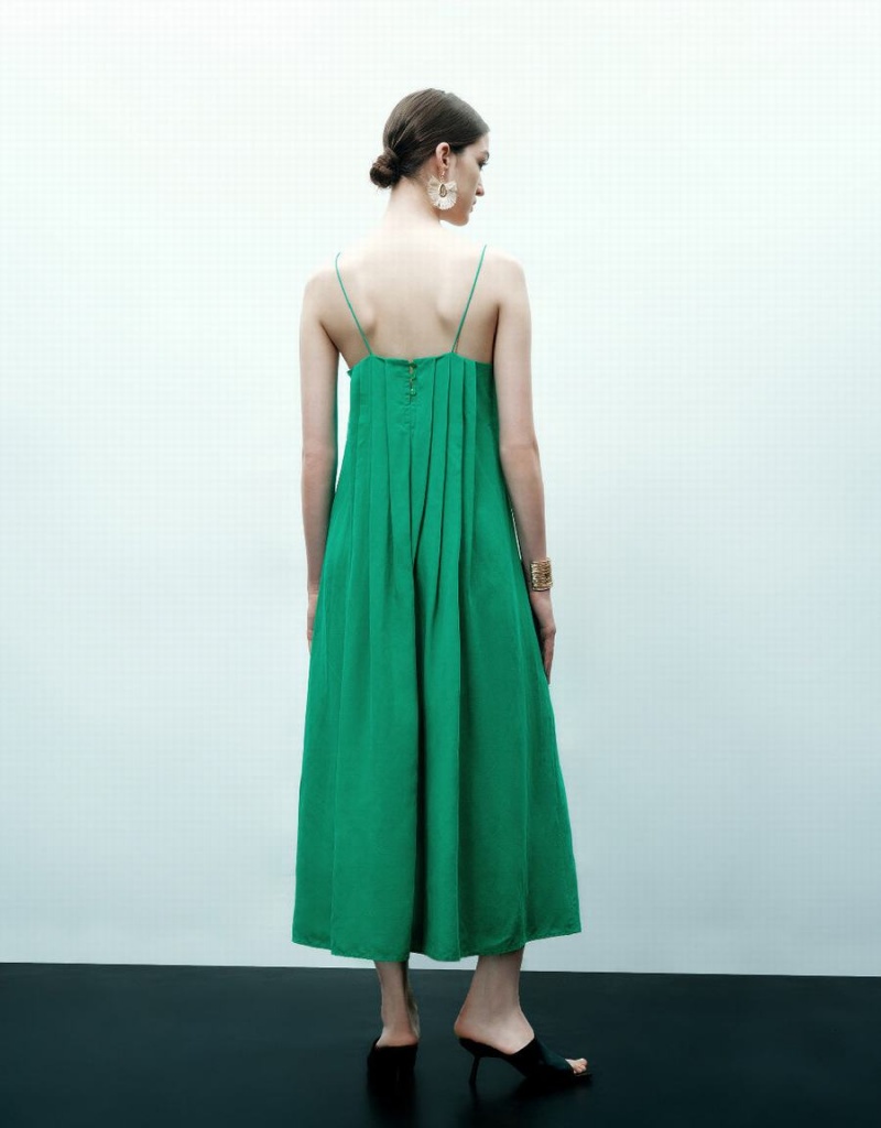 Peignoir Urban Revivo Sans Manches Droit Femme Vert | AKD2570ZZ