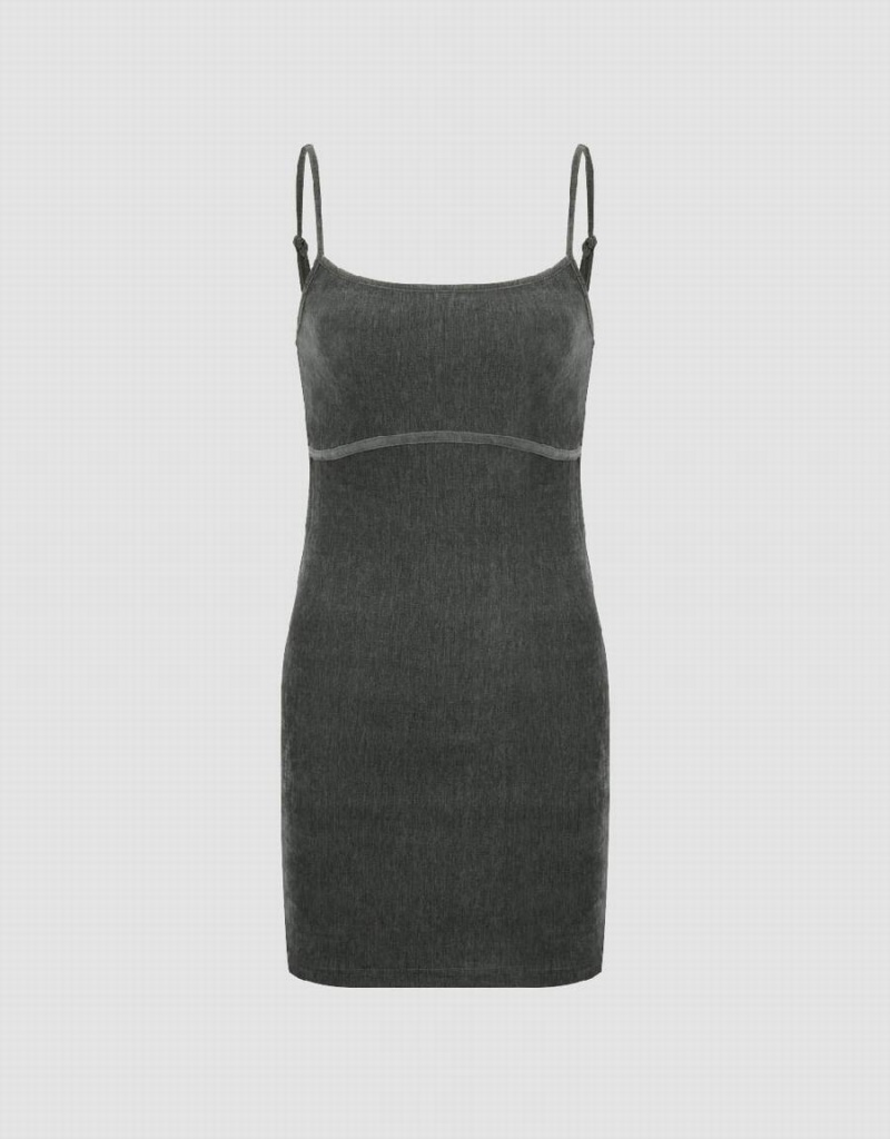 Peignoir Urban Revivo Sans Manches Mini Mince Femme Vert | ISL2087CL