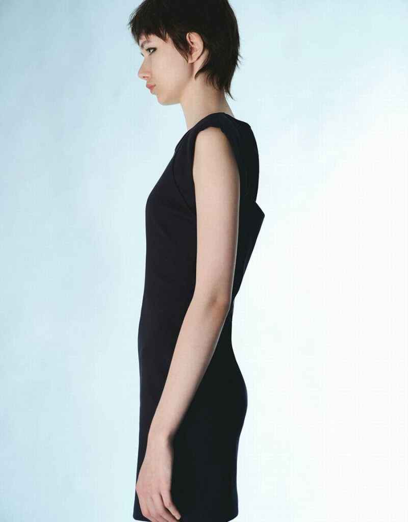 Peignoir Urban Revivo Sans Manches V-Neck A-Line Femme Noir | ZKX4155VQ