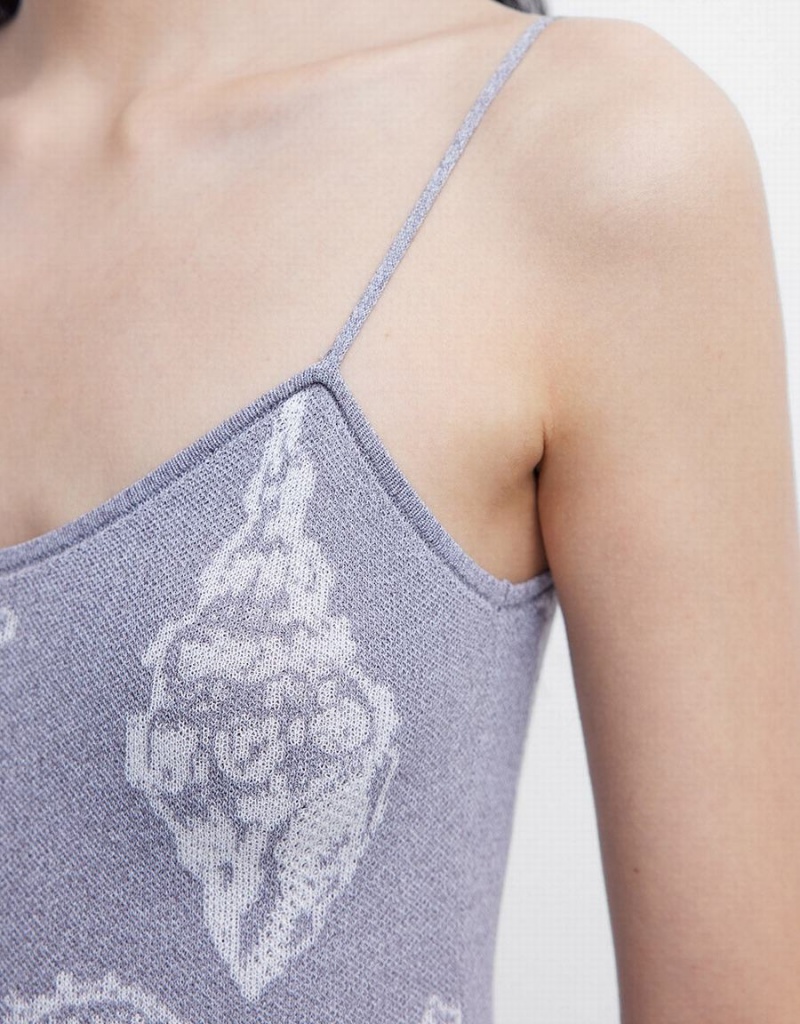 Peignoir Urban Revivo Seashell Tricoté Cami Femme Grise | LVU95100VM