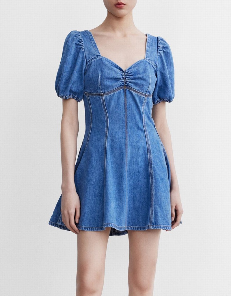 Peignoir Urban Revivo Skater Denim Femme Bleu | MBO7357BH