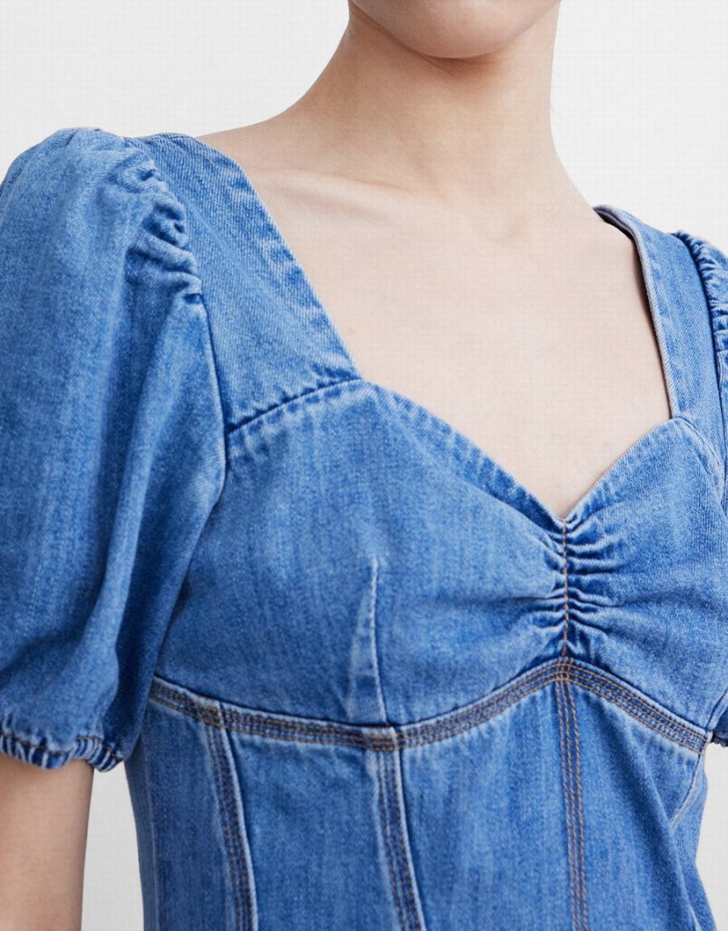 Peignoir Urban Revivo Skater Denim Femme Bleu | MBO7357BH