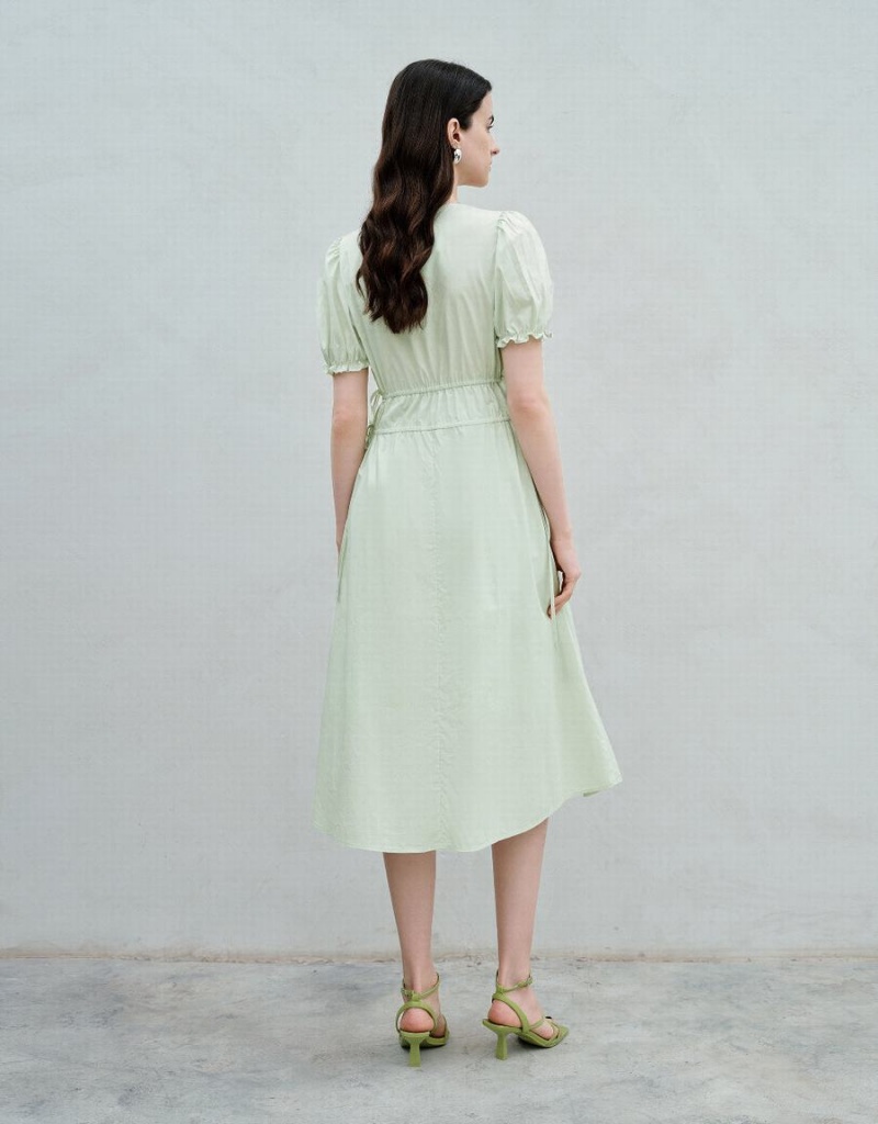 Peignoir Urban Revivo Surplice V-Neck A-Line Femme Vert | UXK9669KJ