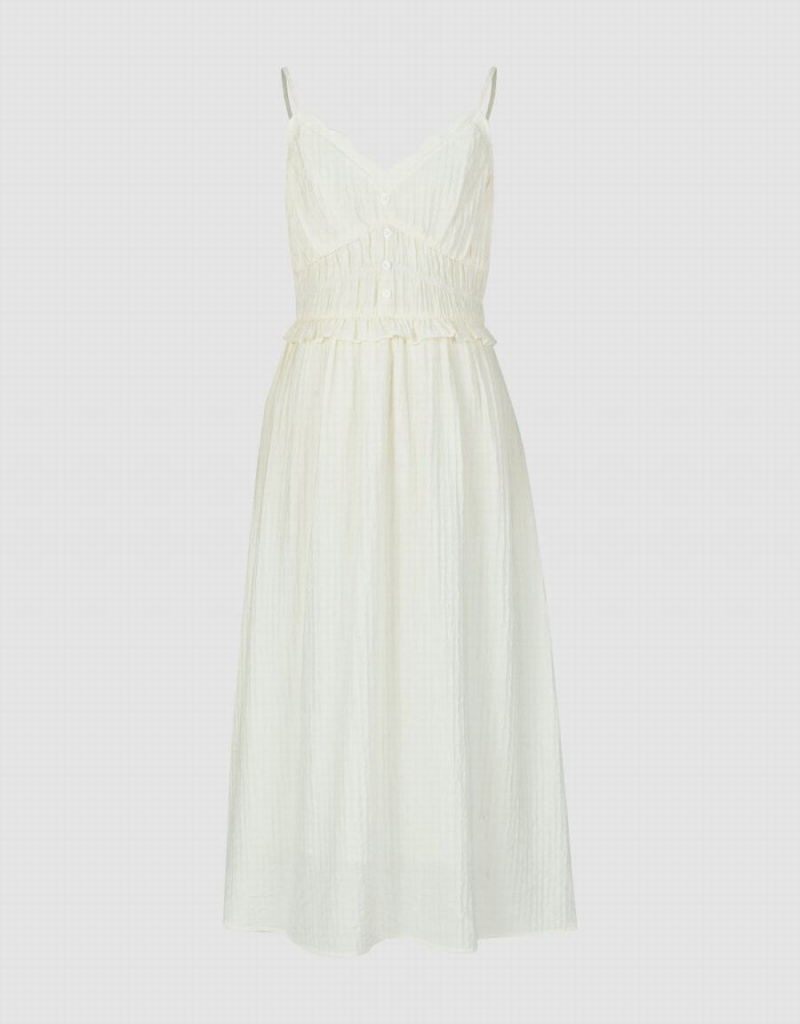 Peignoir Urban Revivo V-Neck A-Line Cami Femme Blanche | GCX9115MG
