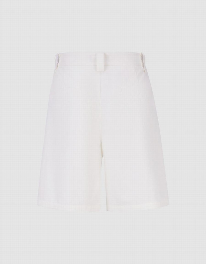 Short Urban Revivo Linen Femme Blanche | IYN5292US