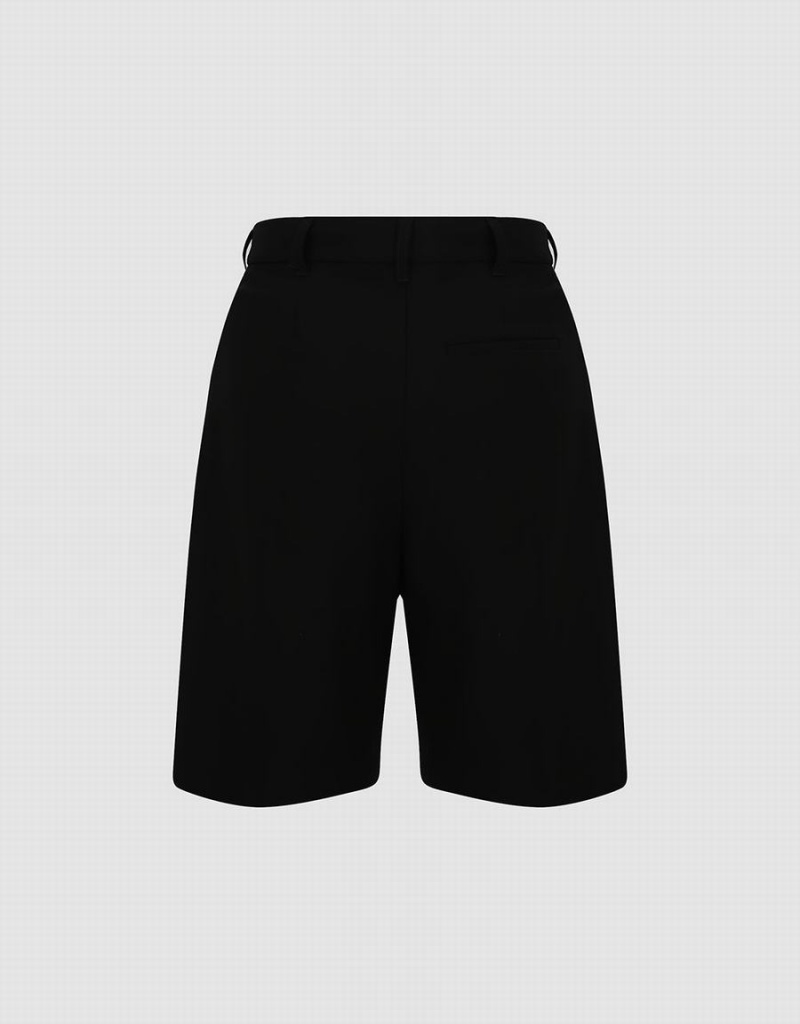 Short Urban Revivo Tailored Regular Femme Noir | DMQ895TX